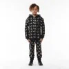 BOY REPEAT ZIP KIDS HOODIE - BLACK/GOLD - Image 7