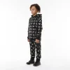 BOY REPEAT ZIP KIDS HOODIE - BLACK/GOLD - Image 6