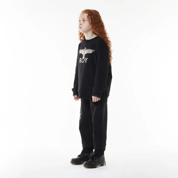 BOY EAGLE KIDS SWEATSHIRT - BLACK / GOLD - Image 6