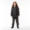 BOY REPEAT ZIP KIDS HOODIE - BLACK/GOLD - Image 4