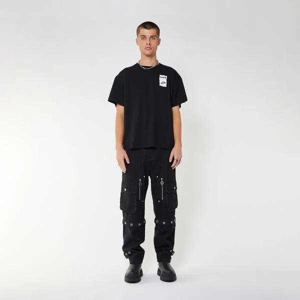 BOY TAPE EAGLE BACKPRINT T-SHIRT - BLACK/WHITE - Image 3