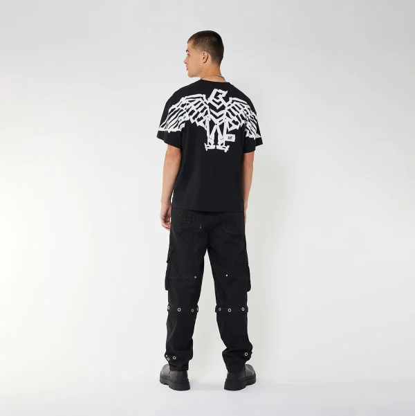 BOY TAPE EAGLE BACKPRINT T-SHIRT - BLACK/WHITE - Image 6