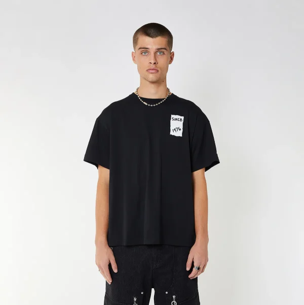 BOY TAPE EAGLE BACKPRINT T-SHIRT - BLACK/WHITE - Image 5