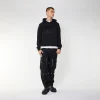 BOY EAGLE APPLIQUE HOODIE - BLACK - Image 3