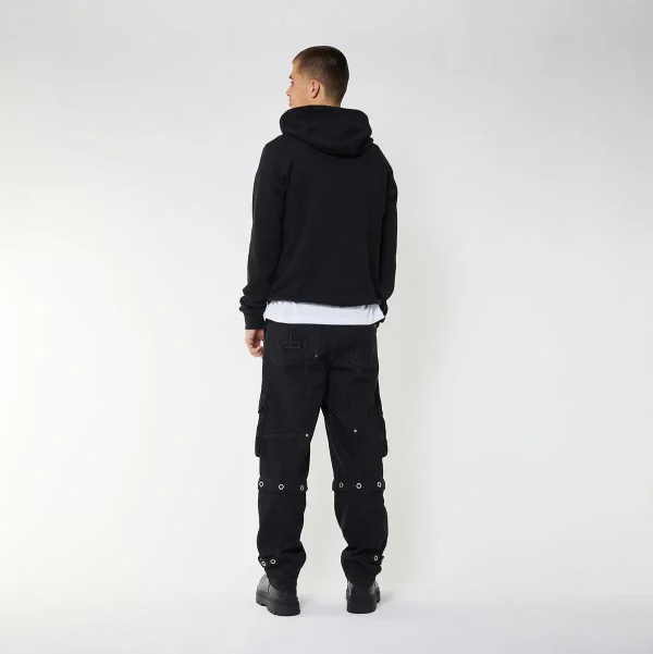 BOY EAGLE APPLIQUE HOODIE - BLACK - Image 4