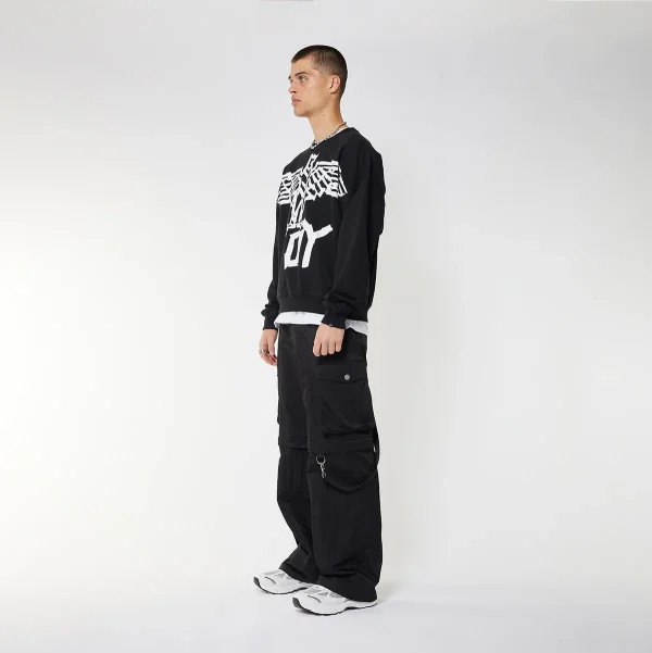 BOY TAPE EAGLE SWEATSHIRT - BLACK - Image 5