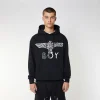 BOY EAGLE CONCEALED HOODIE - BLACK - Image 6