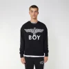 BOY EAGLE SCRIBBLE SWEATSHIRT - BLACK/WHITE - Image 6