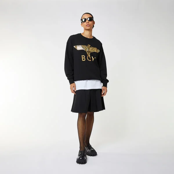 BOY EAGLE SWEATSHIRT WOMENS - BLACK/GOLD - Image 2