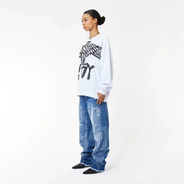 BOY TAPE EAGLE SWEATSHIRT WOMENS - WHITE - Image 5