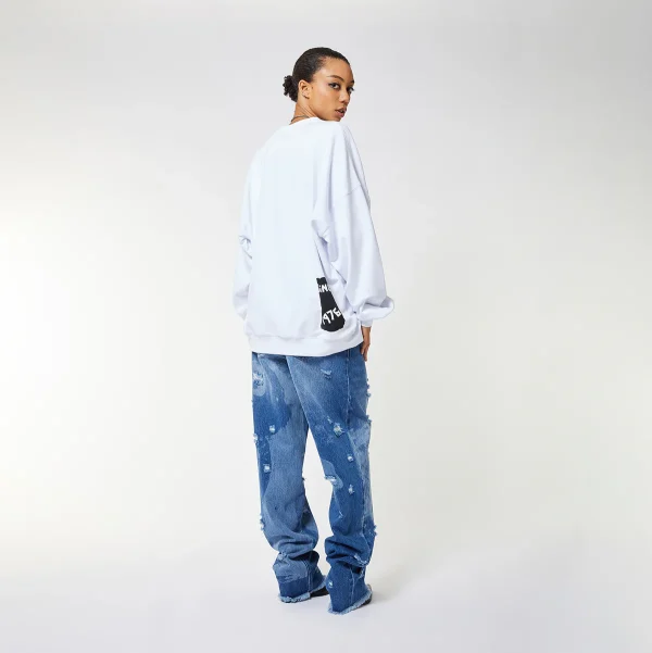 BOY TAPE EAGLE SWEATSHIRT WOMENS - WHITE - Image 2