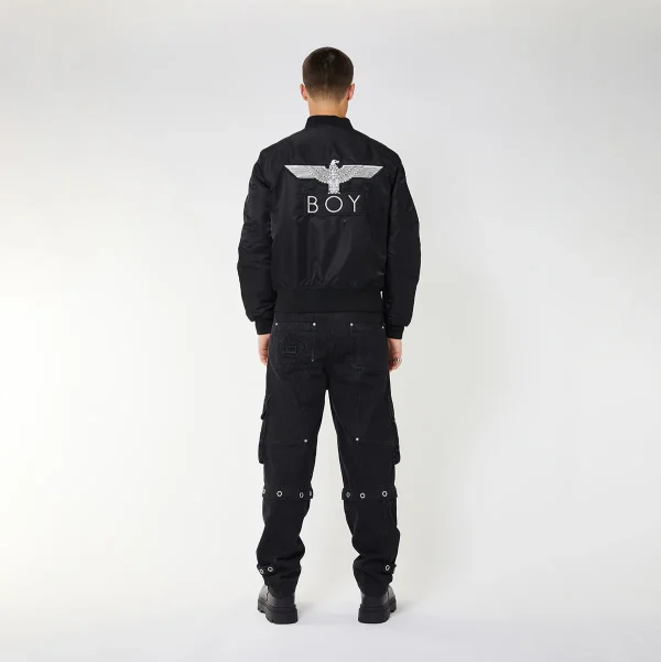 BOY MA1 REVERSIBLE BOMBER JACKETS - BLACK - Image 7