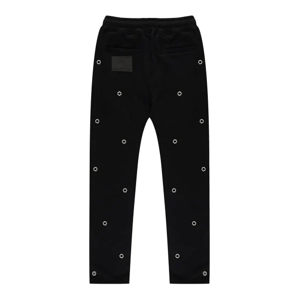 MULTI EYELET TRACK PANTS - BLACK - Image 6