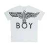 BOY EAGLE BACK PRINT KIDS GRAPHIC TEE - WHITE/BLACK