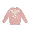 BOY EAGLE BACKPRINT KIDS SWEATSHIRT - PINK/GOLD