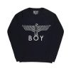 BOY EAGLE APPLIQUE SWEATSHIRT WOMENS - BLACK