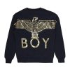 BOY EAGLE BACKPRINT SWEATSHIRT - BLACK/GOLD - Image 2