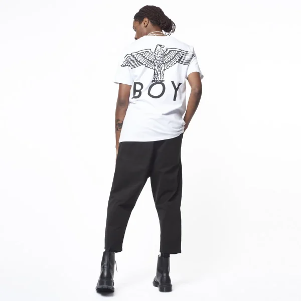 BOY EAGLE BACKPRINT T-SHIRT - WHITE/BLACK - Image 3