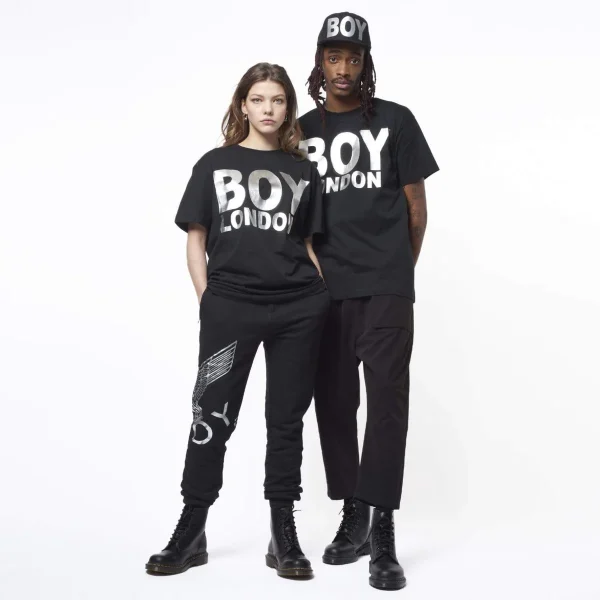 BOY LONDON T-SHIRT - BLACK/SILVER - Image 2