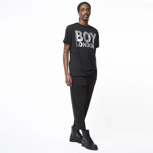 BOY LONDON T-SHIRT - BLACK/SILVER - Image 4