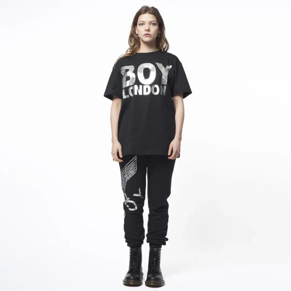 BOY LONDON T-SHIRT - BLACK/SILVER - Image 3