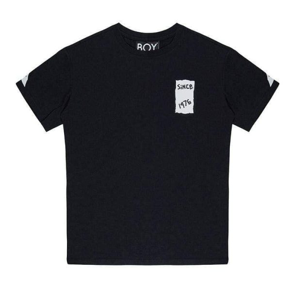 BOY TAPE EAGLE BACKPRINT T-SHIRT - BLACK/WHITE - Image 4